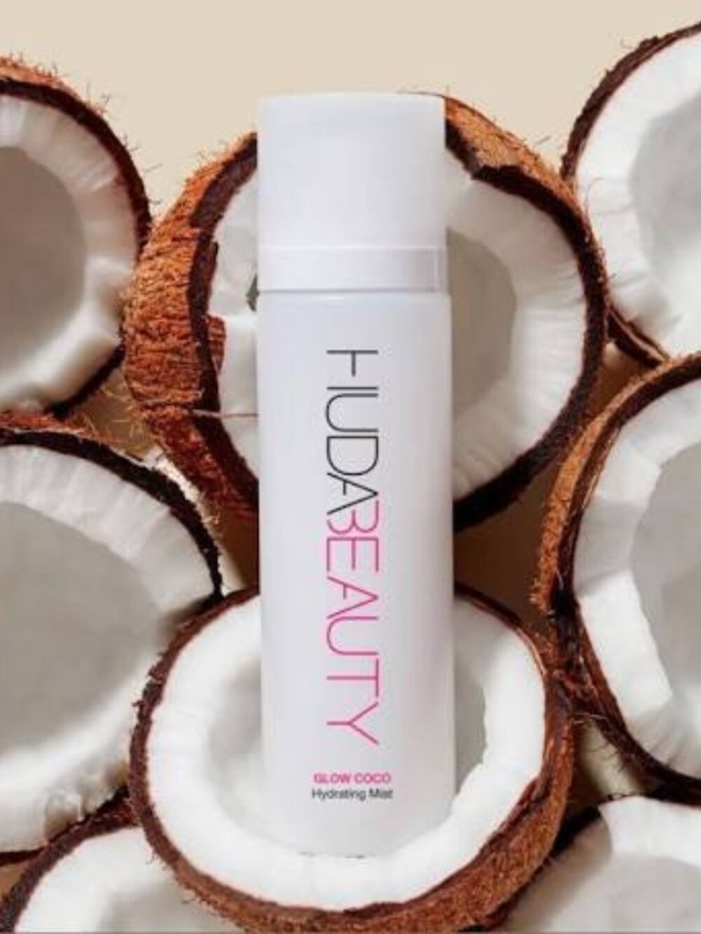 NEW Huda Beauty Glow Coco Hydrating Mist 3 in 1 prime/set/refresh dewy boxed